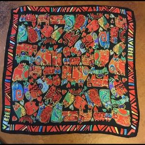 💥NEW💥 5⭐️ 100% SILK Laurel Burch design Scarf